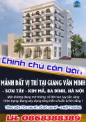 Bán Mảnh Đất Vị Trí Tại Giang Văn Minh – Sơn Tây Mặt Đường Đang Mở Thông, Sổ Đỏ Trao Tay Sẵn Sàng