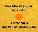 Bán nhà mặt phố Bạch Mai, 122m2 cấp 4, mặt tiền 4m - LH: 0906299843