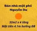 Bán nhà mặt phố Nguyễn Du, 32m2, nhà 4 tầng mặt tiền 4.1m kinh doanh - LH: 0906299843