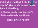 ⭐Chính chủ cho thuê 2 căn biệt thự xây thôi khu Cà Là và Hải Âu tại VinHomes Ocean Park 2 Văn...