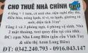 Chính chủ Cho thuê nhà cụm Nha Long Biên (gần cầu Vĩnh Tuy và ST AEON Long Biên), 0916043147