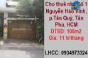 Cho thuê nhà Số 1 Nguyễn Háo Vĩnh, p.Tân Quý, Tân Phú, HCM, 11tr/th; 0934973324