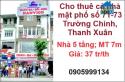 Cho thuê cả nhà mặt phố số 71-73 Trường Chinh, Thanh Xuân; 37tr/th; 0905999134