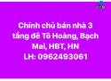 Chính chủ cần bán nhà đường đê Tô Hoàng, Bạch Mai, Hai Bà Trưng, Hà Nội