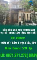 Cần Bán Nhà KDC Trung Sơn Vị Trí Trung Tâm Tặng Nội Thất.