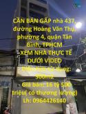 CẦN BÁN GẤP nhà đường Hoàng Văn Thụ, phường 4, quận Tân Bình